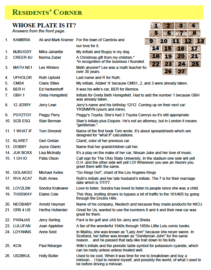 License Plate Answers