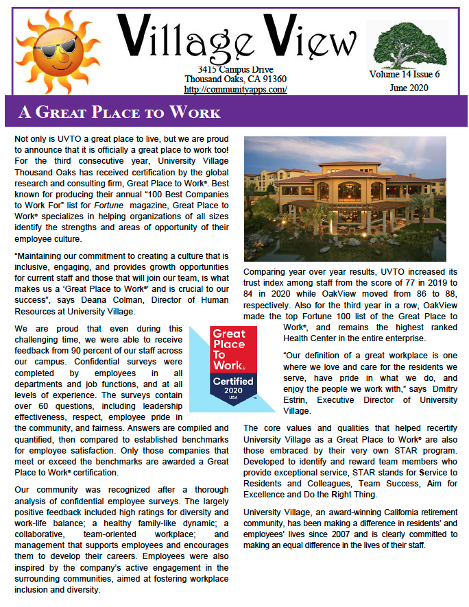 Village View June 2020