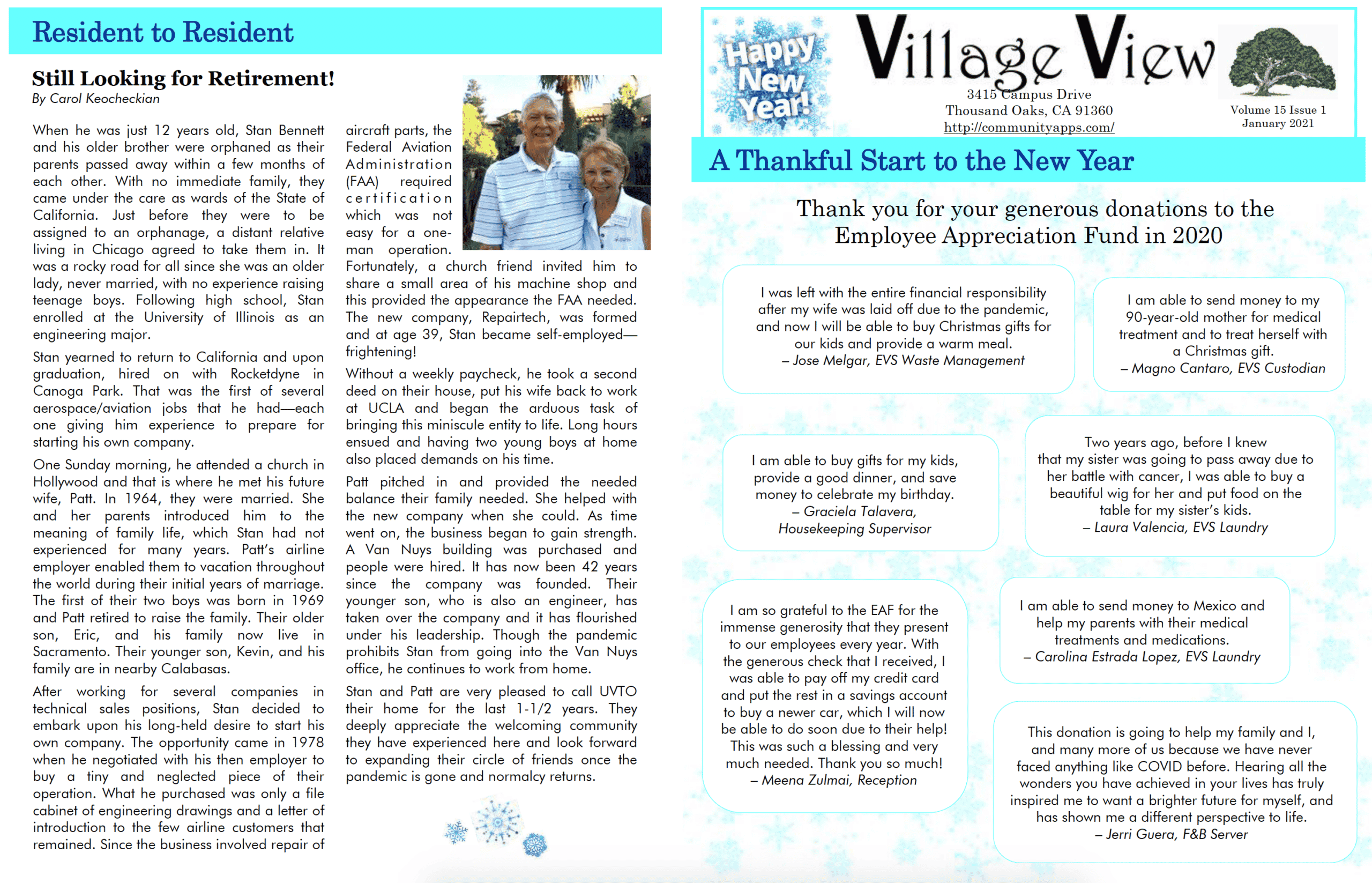 Village View January Newsletter
