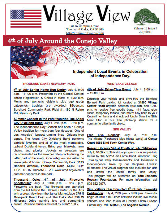 Newsletter For July Read The Village View