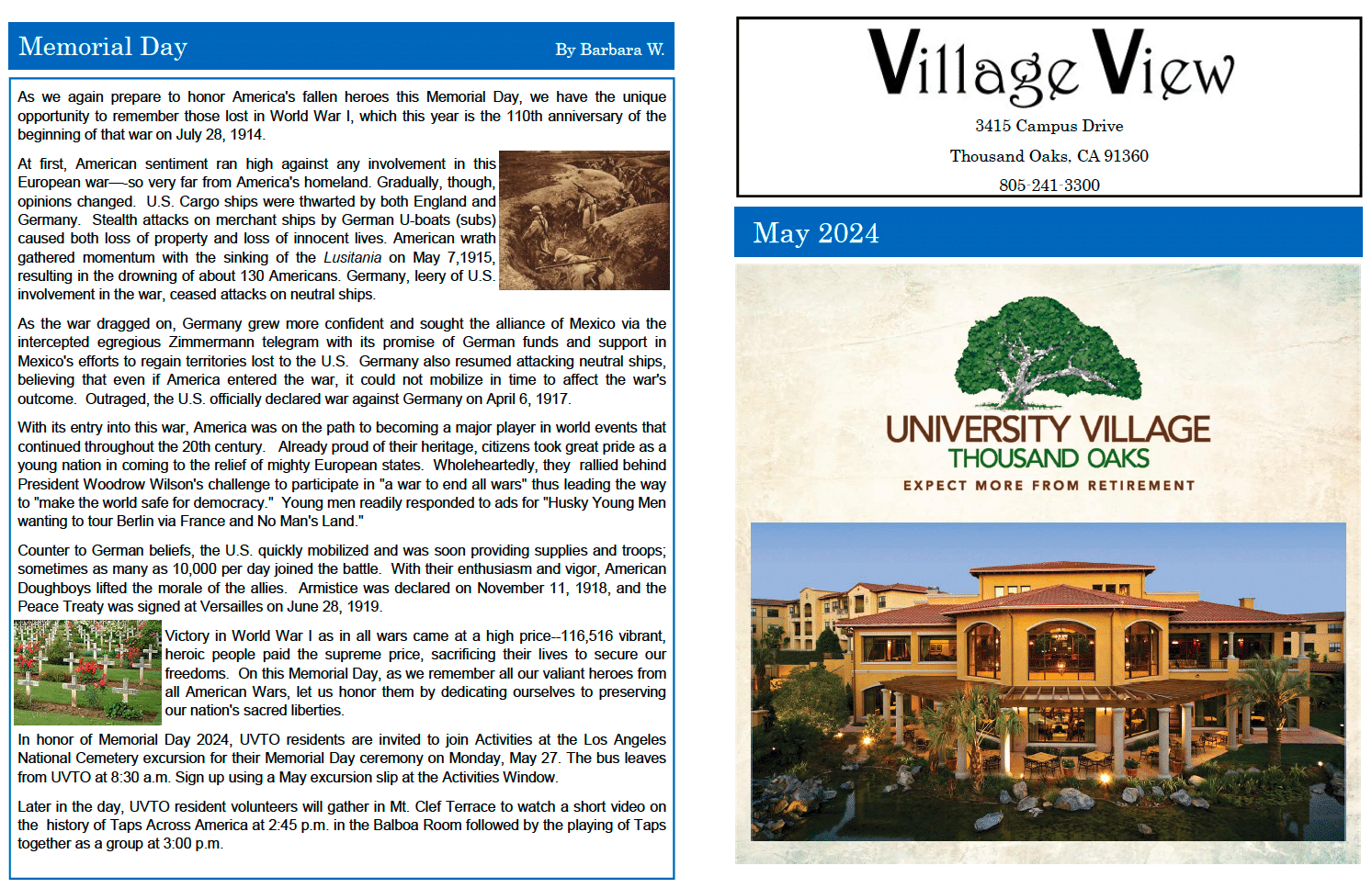 Village VIew May newsletter