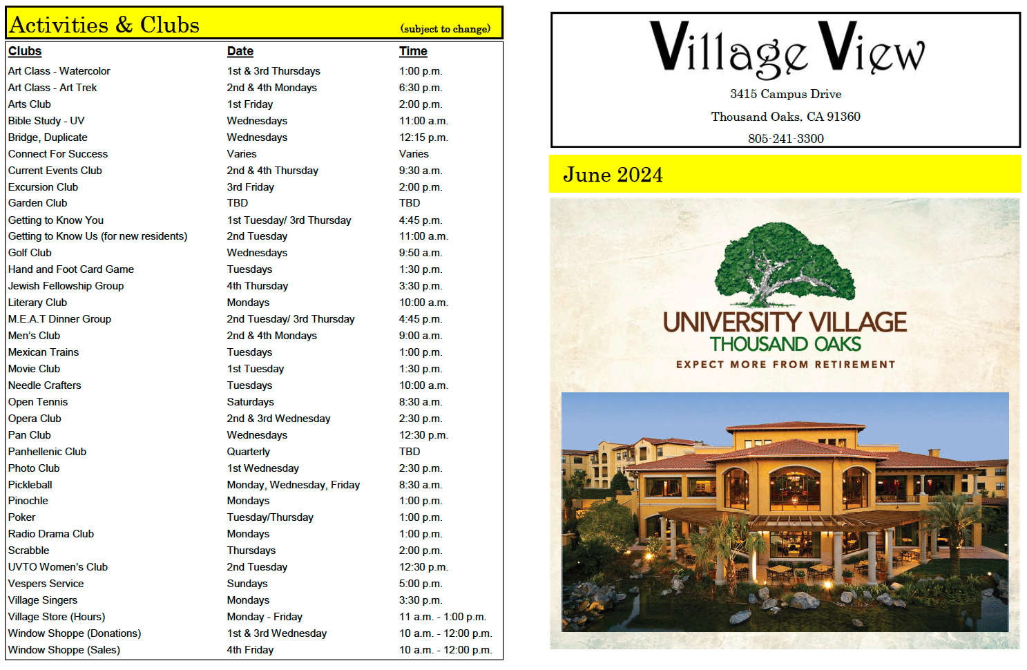 Village View June 2024