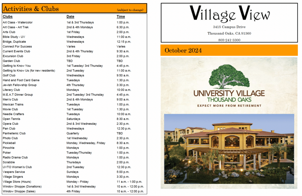 Village View October 2024