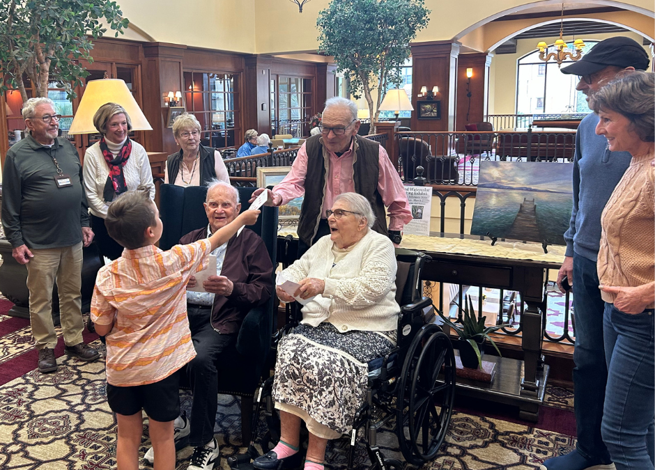 Ventura County Grade Schoolers Deliver Cards to University Village Residents